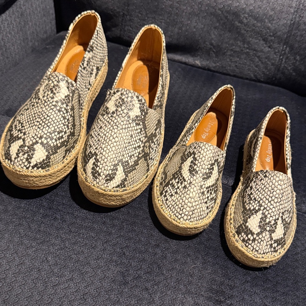 TOP Moda Snakeskin Pattern Espadrilles